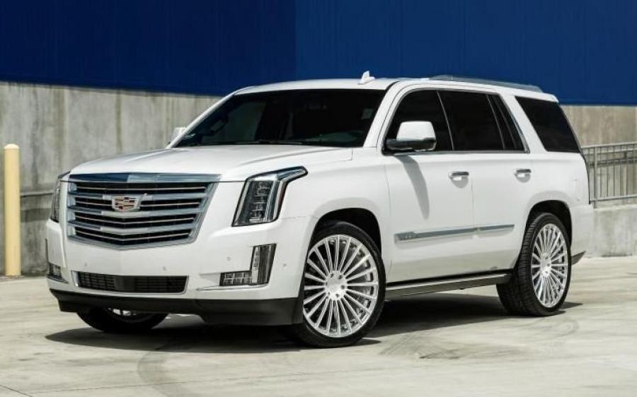 Cadillac Escalade White by MC Customs on Avant Garde Wheels '2018